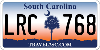 SC license plate LRC768