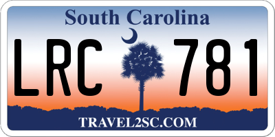 SC license plate LRC781