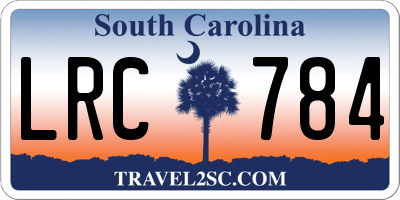 SC license plate LRC784