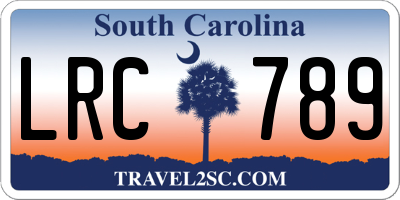 SC license plate LRC789