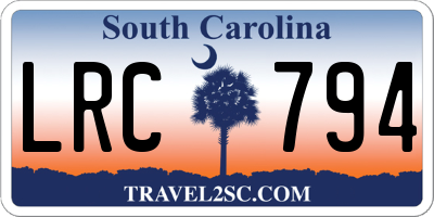 SC license plate LRC794