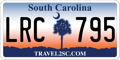 SC license plate LRC795