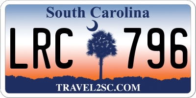 SC license plate LRC796