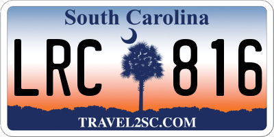 SC license plate LRC816