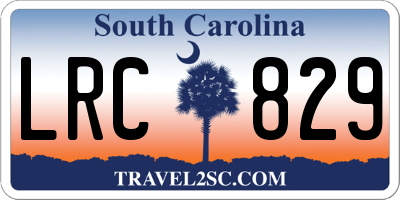 SC license plate LRC829