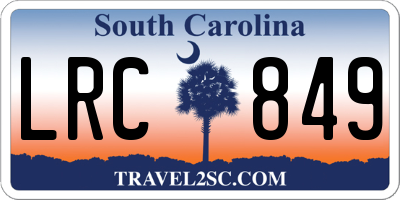 SC license plate LRC849