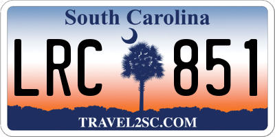 SC license plate LRC851
