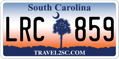 SC license plate LRC859