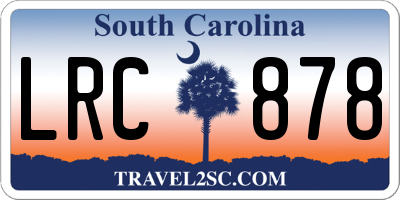 SC license plate LRC878