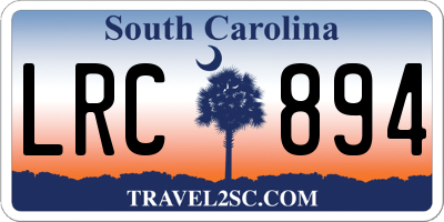 SC license plate LRC894