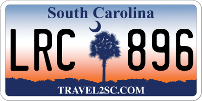 SC license plate LRC896