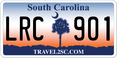 SC license plate LRC901