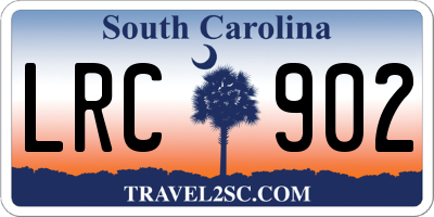 SC license plate LRC902