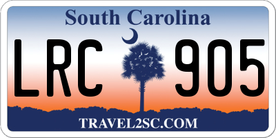SC license plate LRC905