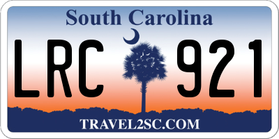 SC license plate LRC921