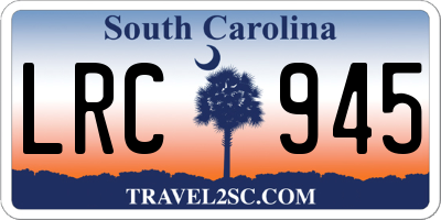 SC license plate LRC945