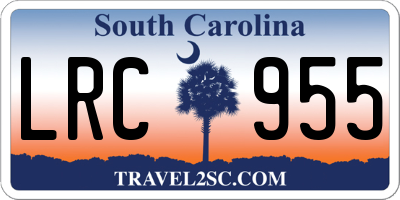 SC license plate LRC955