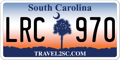 SC license plate LRC970