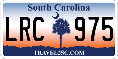 SC license plate LRC975