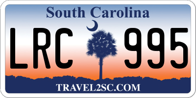 SC license plate LRC995