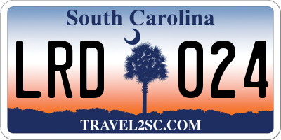 SC license plate LRD024