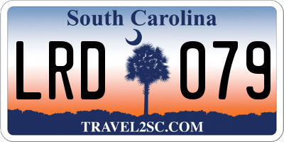 SC license plate LRD079