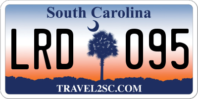 SC license plate LRD095