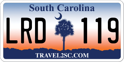 SC license plate LRD119