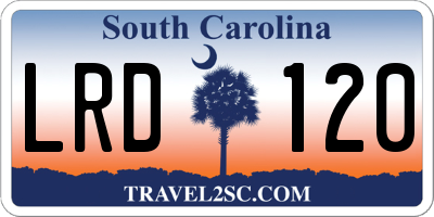 SC license plate LRD120