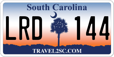 SC license plate LRD144