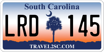 SC license plate LRD145