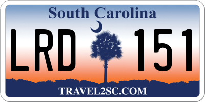 SC license plate LRD151