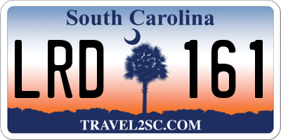 SC license plate LRD161