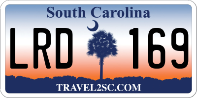 SC license plate LRD169