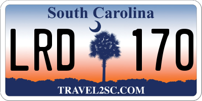 SC license plate LRD170