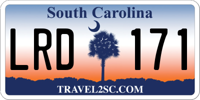 SC license plate LRD171