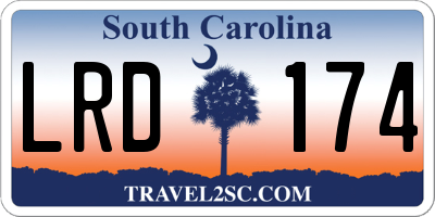 SC license plate LRD174