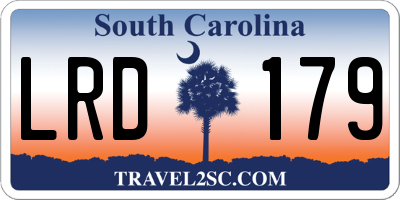 SC license plate LRD179
