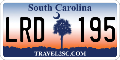 SC license plate LRD195