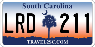 SC license plate LRD211