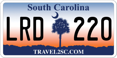 SC license plate LRD220