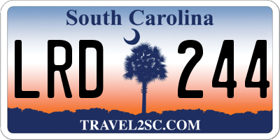 SC license plate LRD244