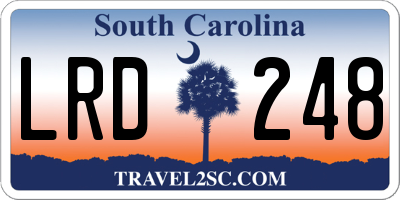 SC license plate LRD248
