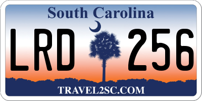 SC license plate LRD256