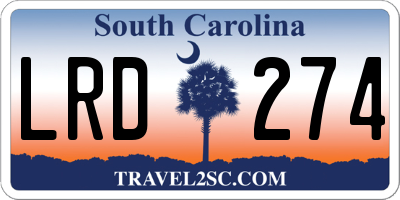 SC license plate LRD274