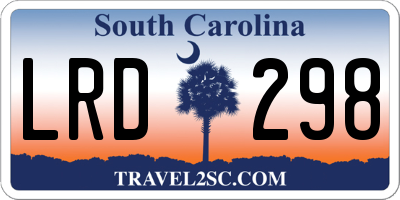 SC license plate LRD298