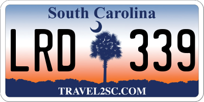 SC license plate LRD339
