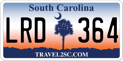 SC license plate LRD364