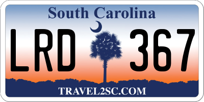 SC license plate LRD367
