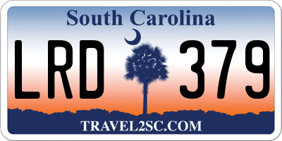 SC license plate LRD379
